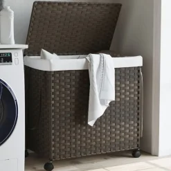 vidaXL Panier à linge avec roulettes 60x35x60,5 cm