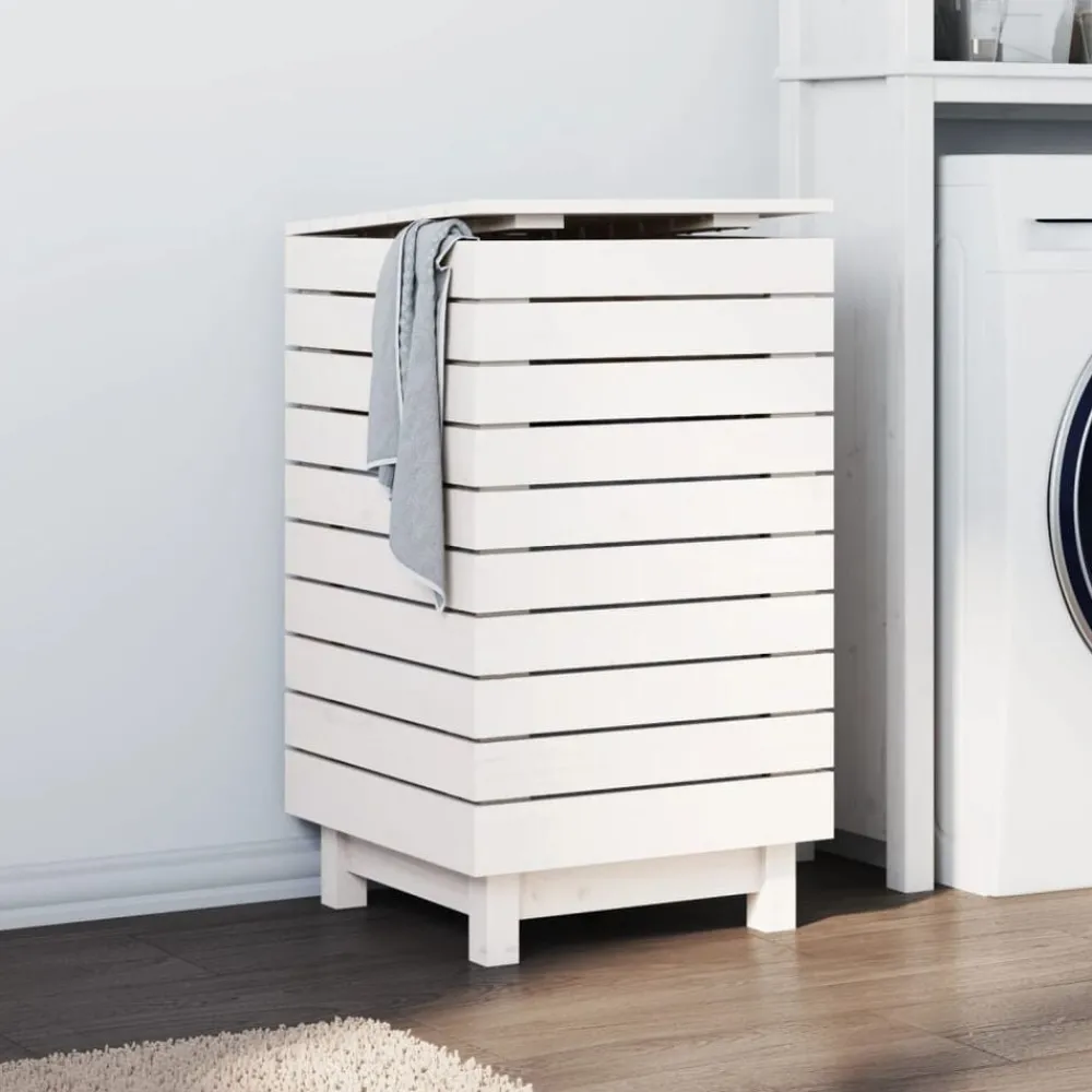 vidaXL Panier à linge 44x44x76 cm bois massif de pin
