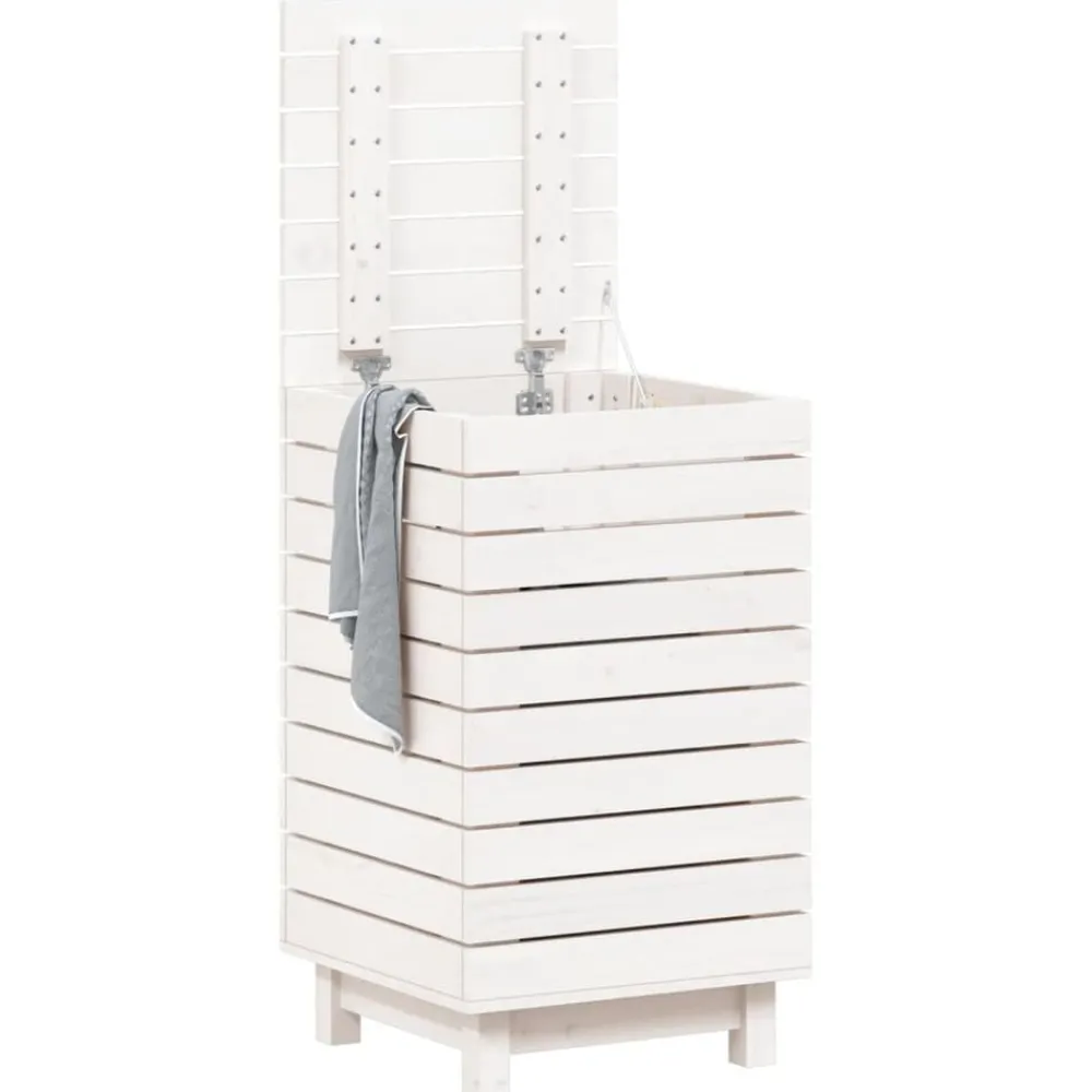 vidaXL Panier à linge 44x44x76 cm bois massif de pin