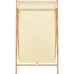 Produits Ménagers-vidaXL Panier à linge Bois de cèdre et textile Beige 42 x 41 x 64 cm