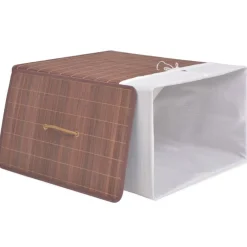 vidaXL Panier à linge rectangulaire Bambou