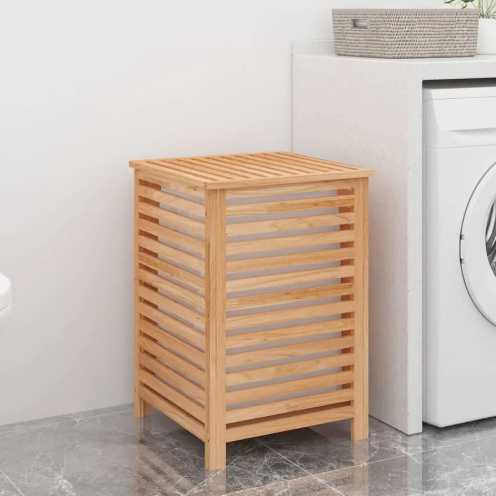Produits Ménagers-vidaXL Panier à linge 45x45x65 cm Bois massif de noyer