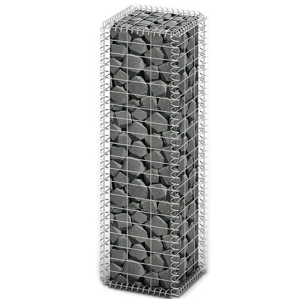 vidaXL Panier de gabion avec couvercle Fil galvanisé 100x30x30 cm