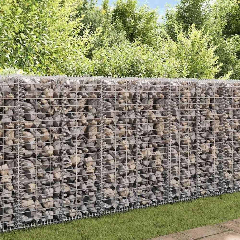 vidaXL Panier de gabion avec couvercle Fil galvanisé 100x30x30 cm