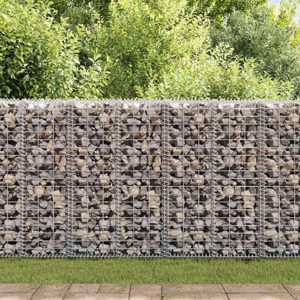 vidaXL Panier de gabion avec couvercle Fil galvanisé 100x30x30 cm