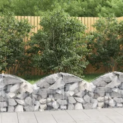 Pelouses & Jardins-vidaXL Panier de gabions arqué 100x30x40/60 cm Fer galvanisé