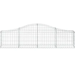 Pelouses & Jardins-vidaXL Panier de gabions arqué 200x30x40/60 cm Fer galvanisé