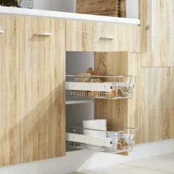 vidaXL Panier en treillis métallique 2 pcs 300 mm Argenté