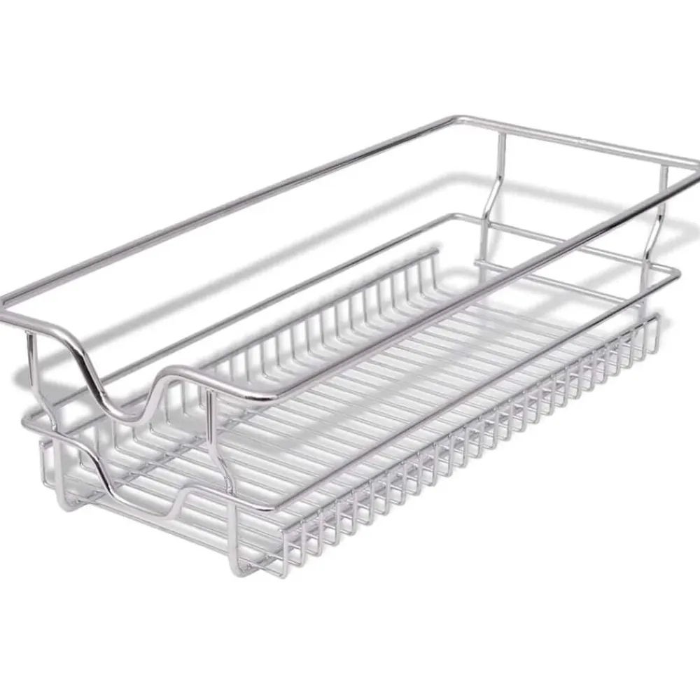 vidaXL Panier en treillis métallique 2 pcs 300 mm Argenté