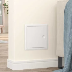 Matériaux De Construction-vidaXL Panneau d'Accès 2 pcs Blanc 23 x 23 x 3 cm Acier