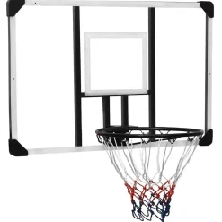 vidaXL Panneau de basket-ball Transparent 106x69x3 cm Polycarbonate