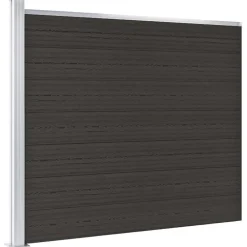 Clôtures & Barrières-vidaXL Panneau de clôture WPC 175x146 cm Noir