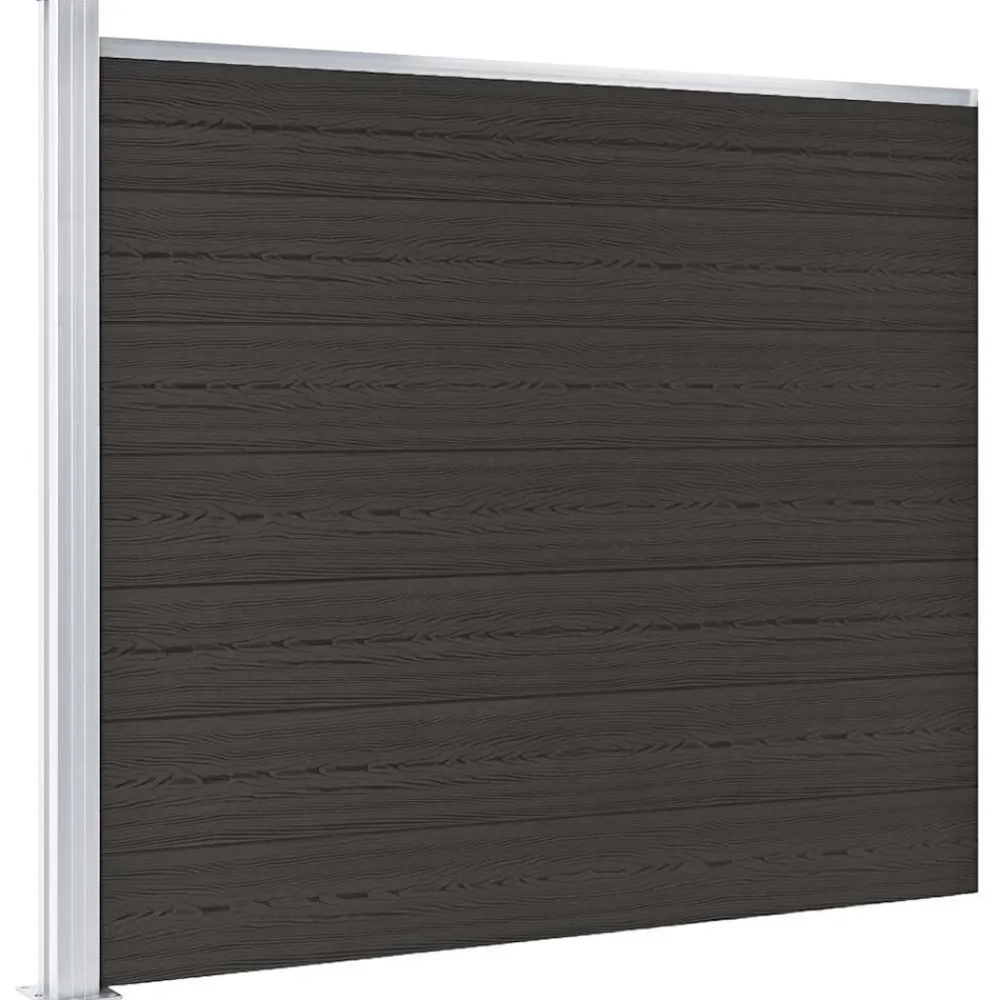 Clôtures & Barrières-vidaXL Panneau de clôture WPC 175x146 cm Noir