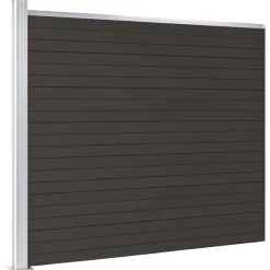 Clôtures & Barrières-vidaXL Panneau de clôture WPC 175x146 cm Noir