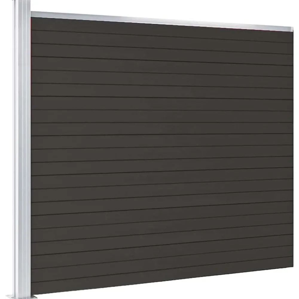 Clôtures & Barrières-vidaXL Panneau de clôture WPC 175x146 cm Noir
