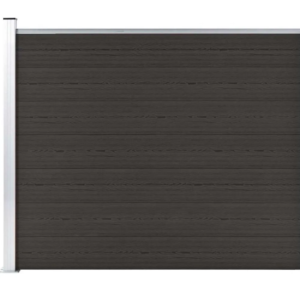 Clôtures & Barrières-vidaXL Panneau de clôture WPC 175x146 cm Noir