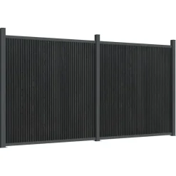 Clôtures & Barrières-vidaXL Panneau de clôture 353x186 cm WPC Gris