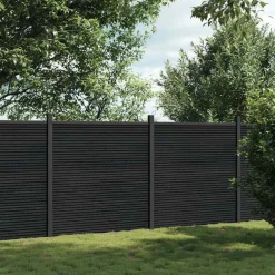 Clôtures & Barrières-vidaXL Panneau de clôture 353x186 cm WPC Gris