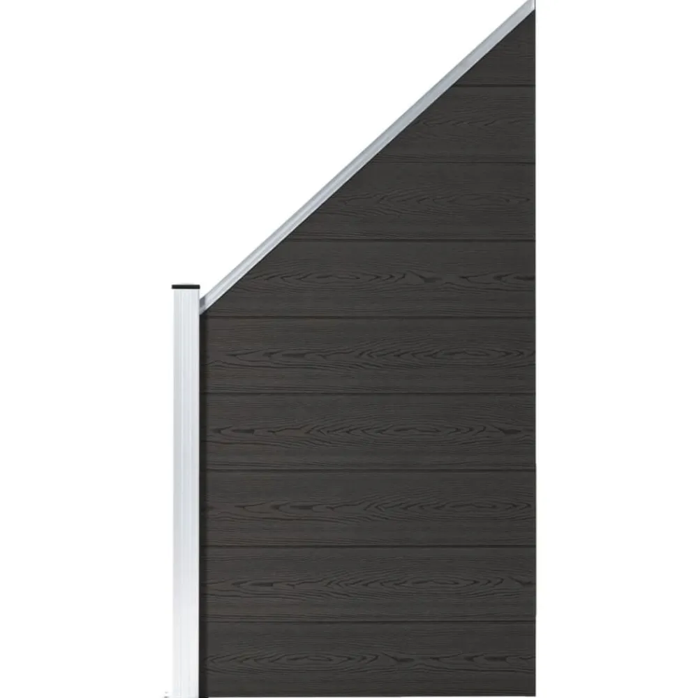 Clôtures & Barrières-vidaXL Panneau de clôture WPC 95x(105-180) cm Noir