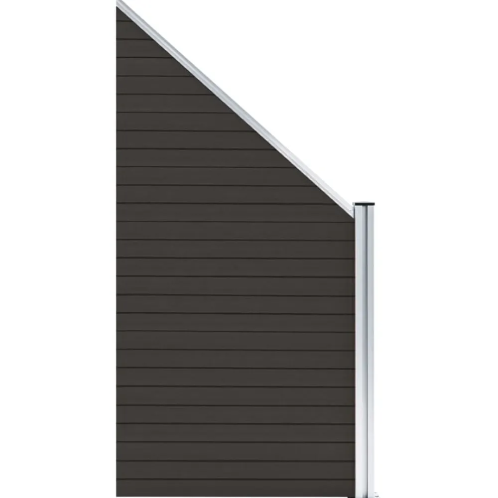 Clôtures & Barrières-vidaXL Panneau de clôture WPC 95x(105-180) cm Noir