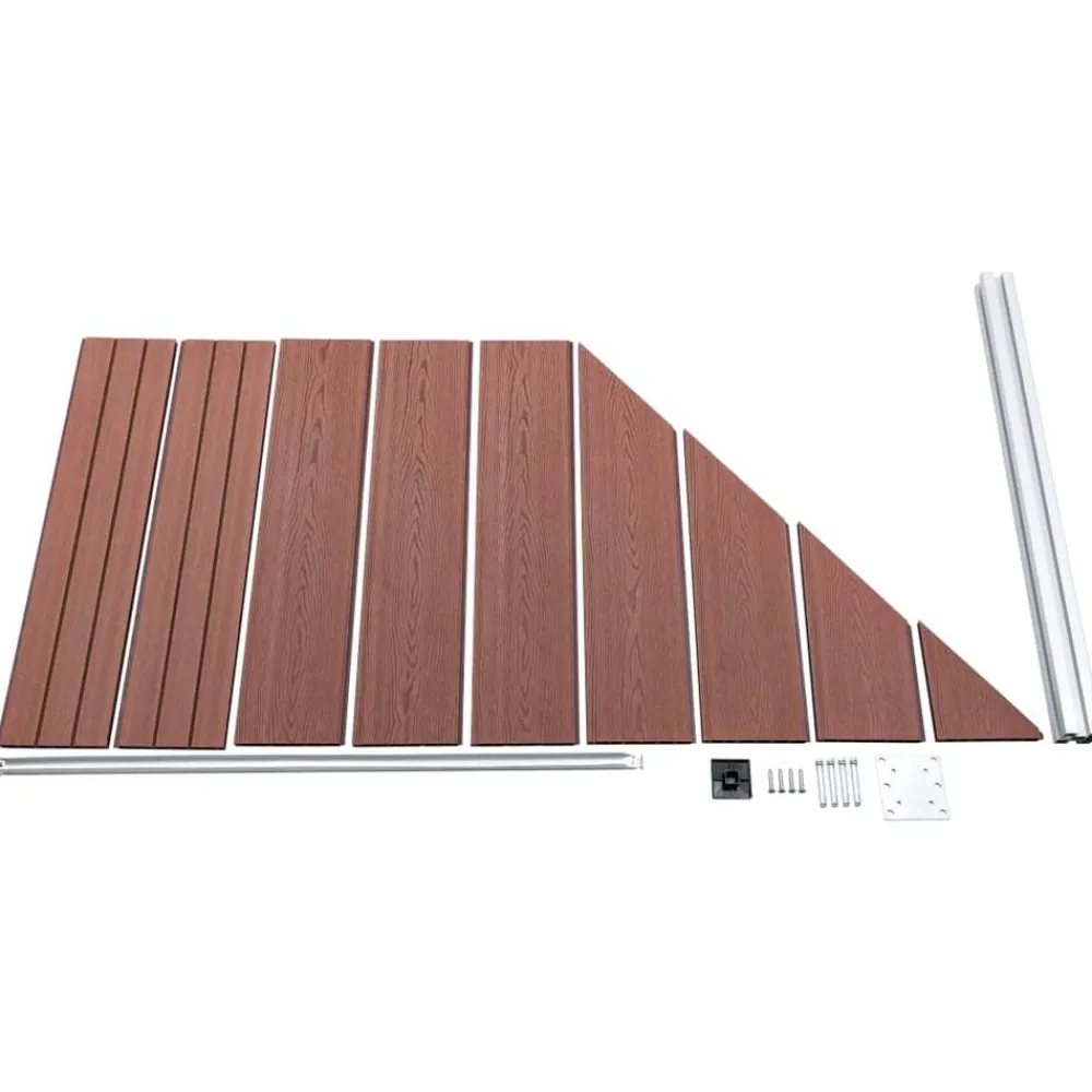 vidaXL Panneau de clôture WPC 95x(105-180) cm