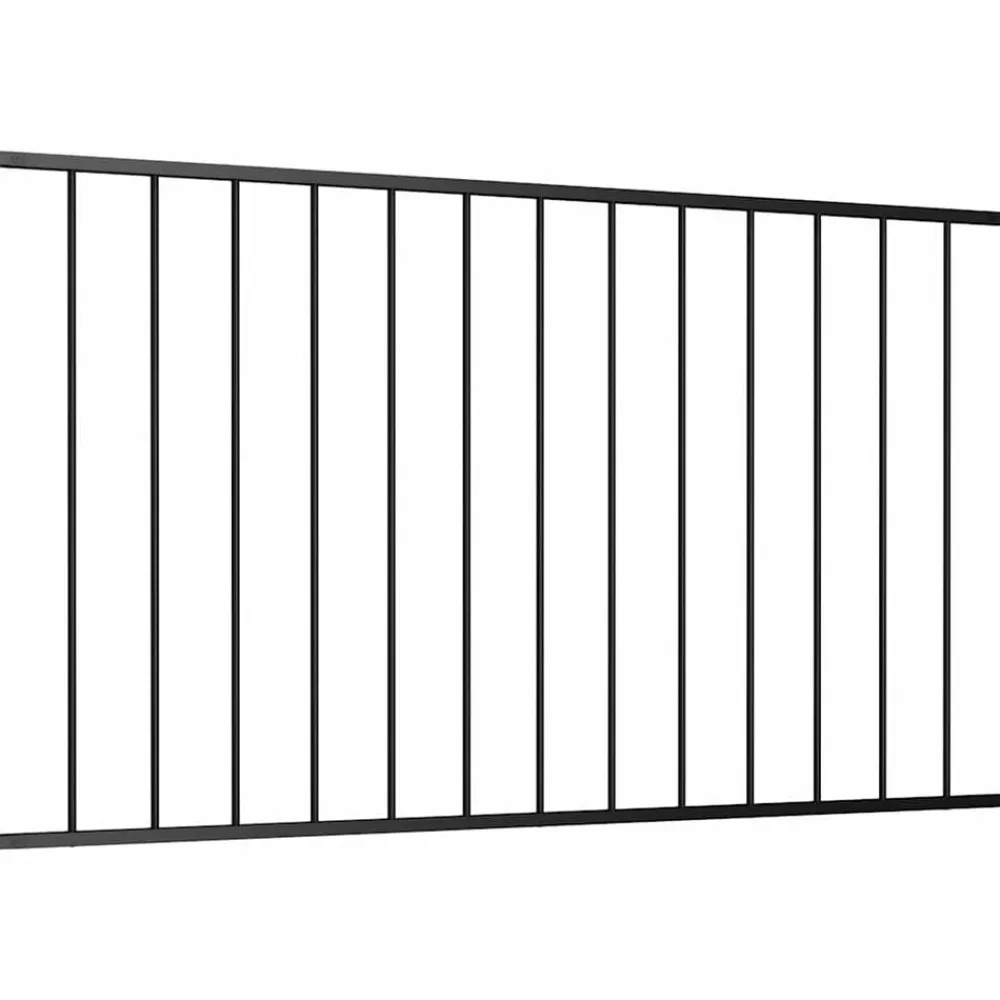 Clôtures & Barrières-vidaXL Panneau de clôture Woerden en acier thermolaqué 1,7m x 0,75m Noir