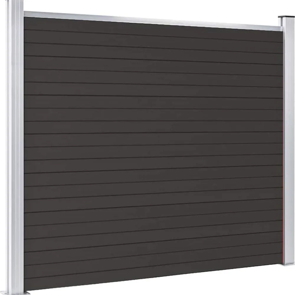 Clôtures & Barrières-vidaXL Panneau de clôture WPC 180x146 cm Noir