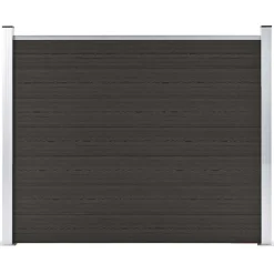 Clôtures & Barrières-vidaXL Panneau de clôture WPC 180x146 cm Noir