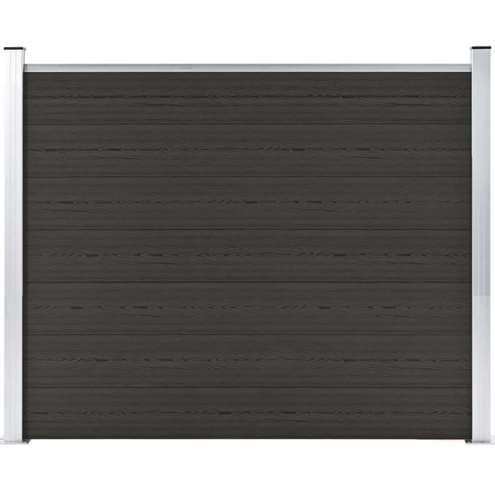Clôtures & Barrières-vidaXL Panneau de clôture WPC 180x146 cm Noir