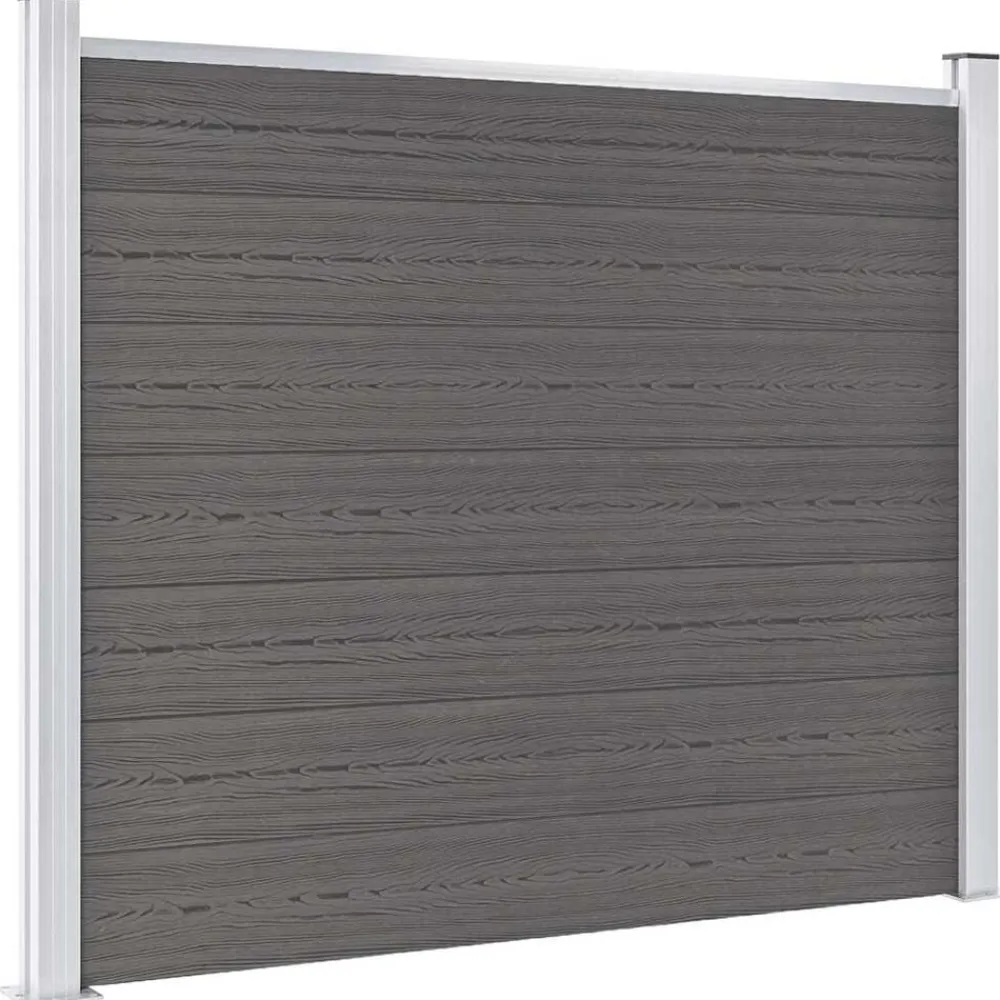 Clôtures & Barrières-vidaXL Panneau de clôture WPC 180x146 cm Gris