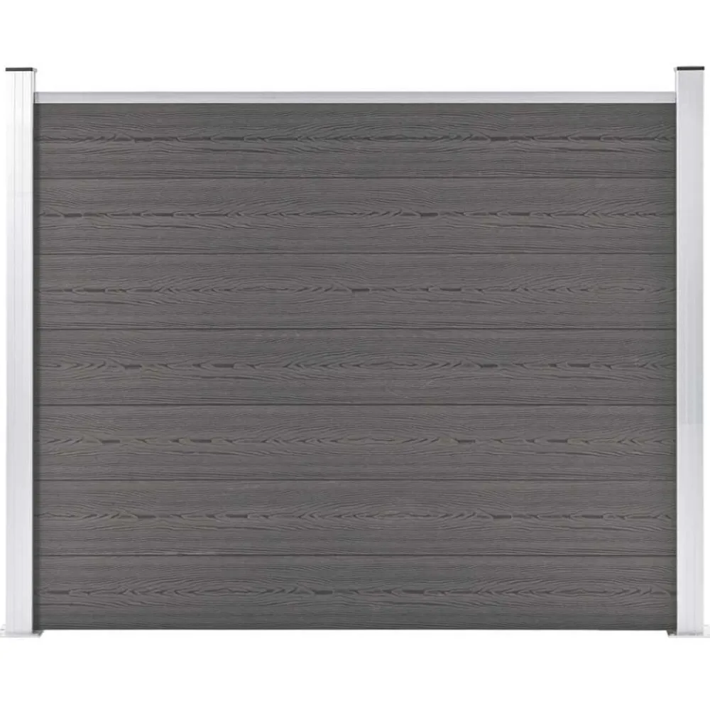 Clôtures & Barrières-vidaXL Panneau de clôture WPC 180x146 cm Gris