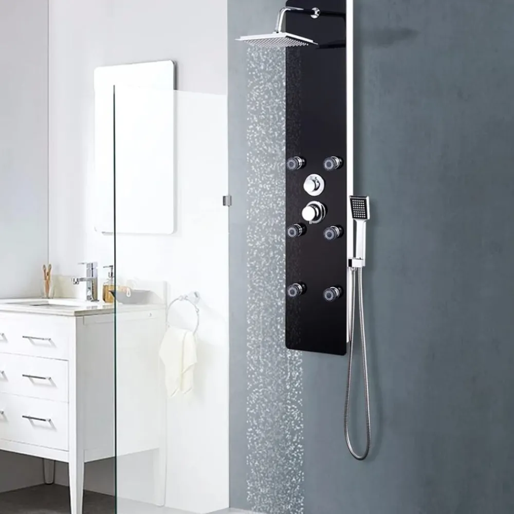 vidaXL Panneau de douche Verre 25 x 44,6 x 130 cm