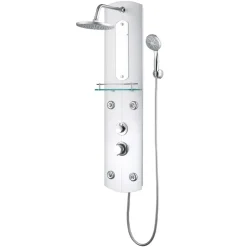 Plomberie-vidaXL Panneau de douche 25x43x110 cm Argenté