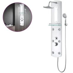 Plomberie-vidaXL Panneau de douche 25 x 43 x 120 cm Argenté