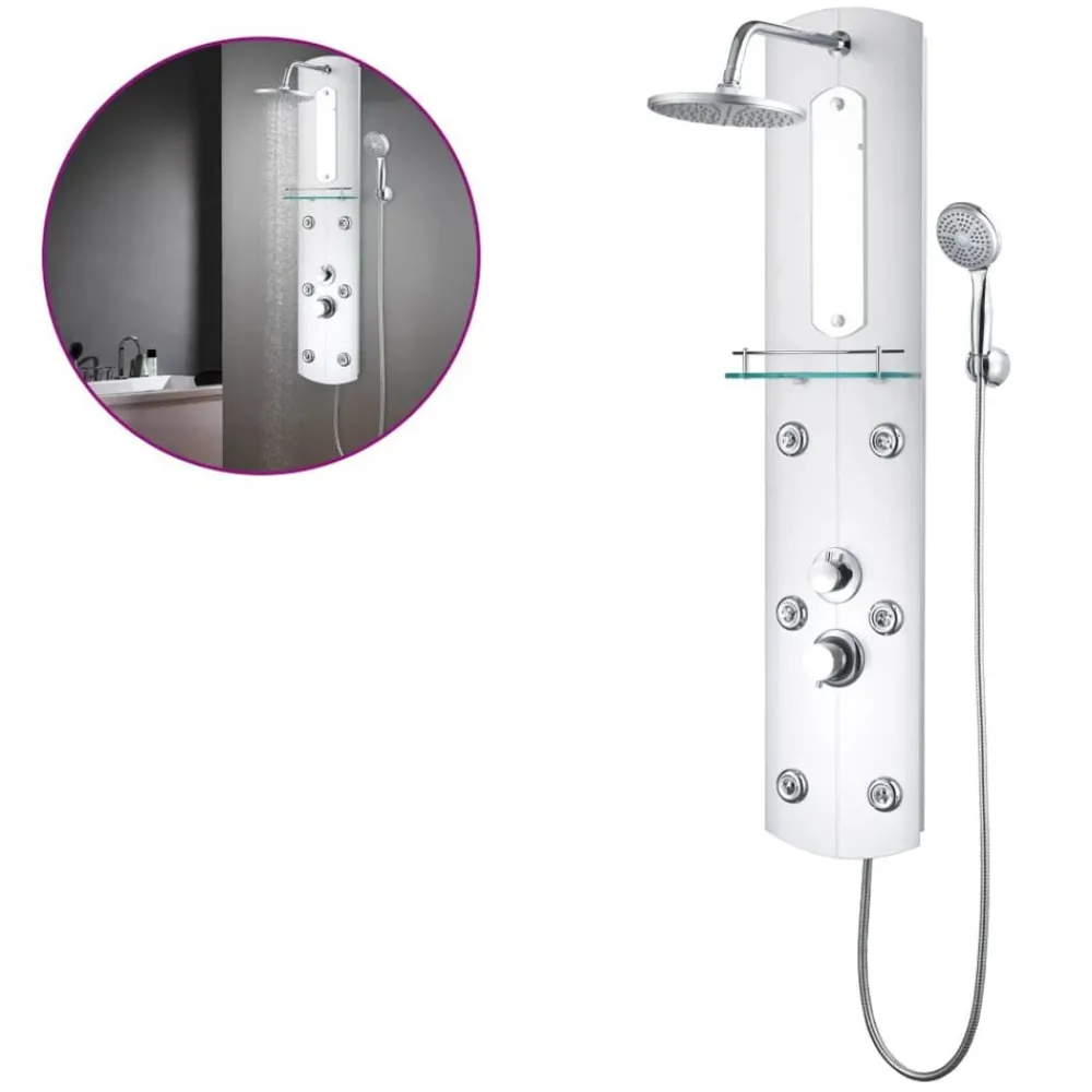 Plomberie-vidaXL Panneau de douche 25 x 43 x 120 cm Argenté