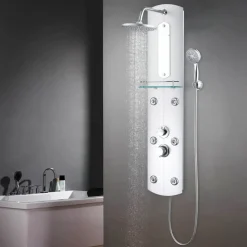 Plomberie-vidaXL Panneau de douche 25 x 43 x 120 cm Argenté