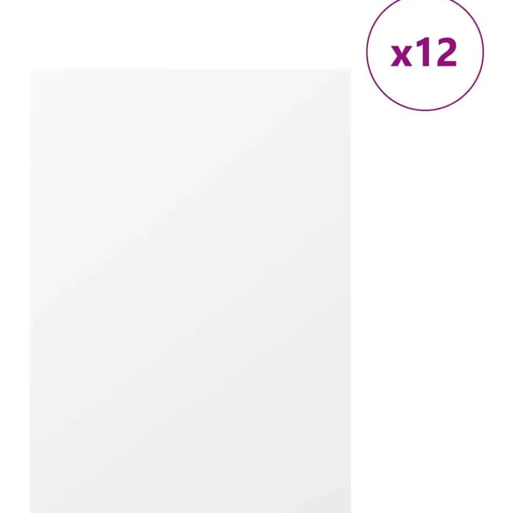 Arts & Loisirs-vidaXL Panneaux décoratifs 12 pcs 30 x 42 x 0,27 cm Blanc