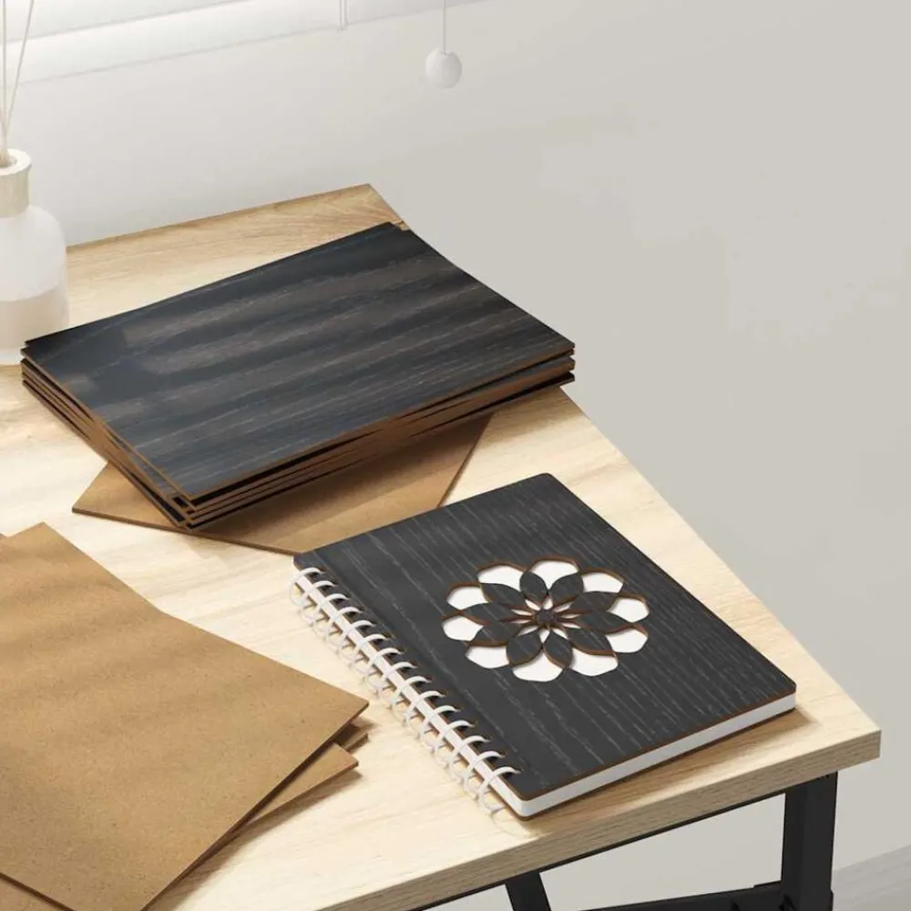 Arts & Loisirs-vidaXL Panneaux décoratifs 12 pcs Chêne noir 15 x 21 x 0,27 cm Chêne noir