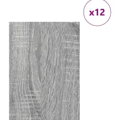 vidaXL Panneaux décoratifs 12 pcs Gris Sonoma 21 x 30 x 0,27 cm