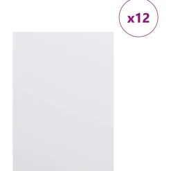 Arts & Loisirs-vidaXL Panneaux décoratifs 12 pcs 15 x 21 x 0,27 cm Blanc