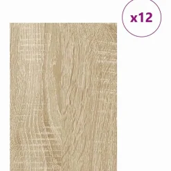 Arts & Loisirs-vidaXL Panneaux décoratifs 12 pcs Chêne Sonoma 30 x 42 x 0,27 cm Ch&ecirc;ne sonoma