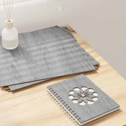 Arts & Loisirs-vidaXL Panneaux décoratifs 12 pcs Gris Sonoma 30 x 30 x 0,27 cm Sonoma gris