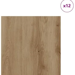 Arts & Loisirs-vidaXL Panneaux décoratifs 12 pcs Chêne artisanal 30 x 30 x 0,27 cm ch&ecirc;ne artisanal