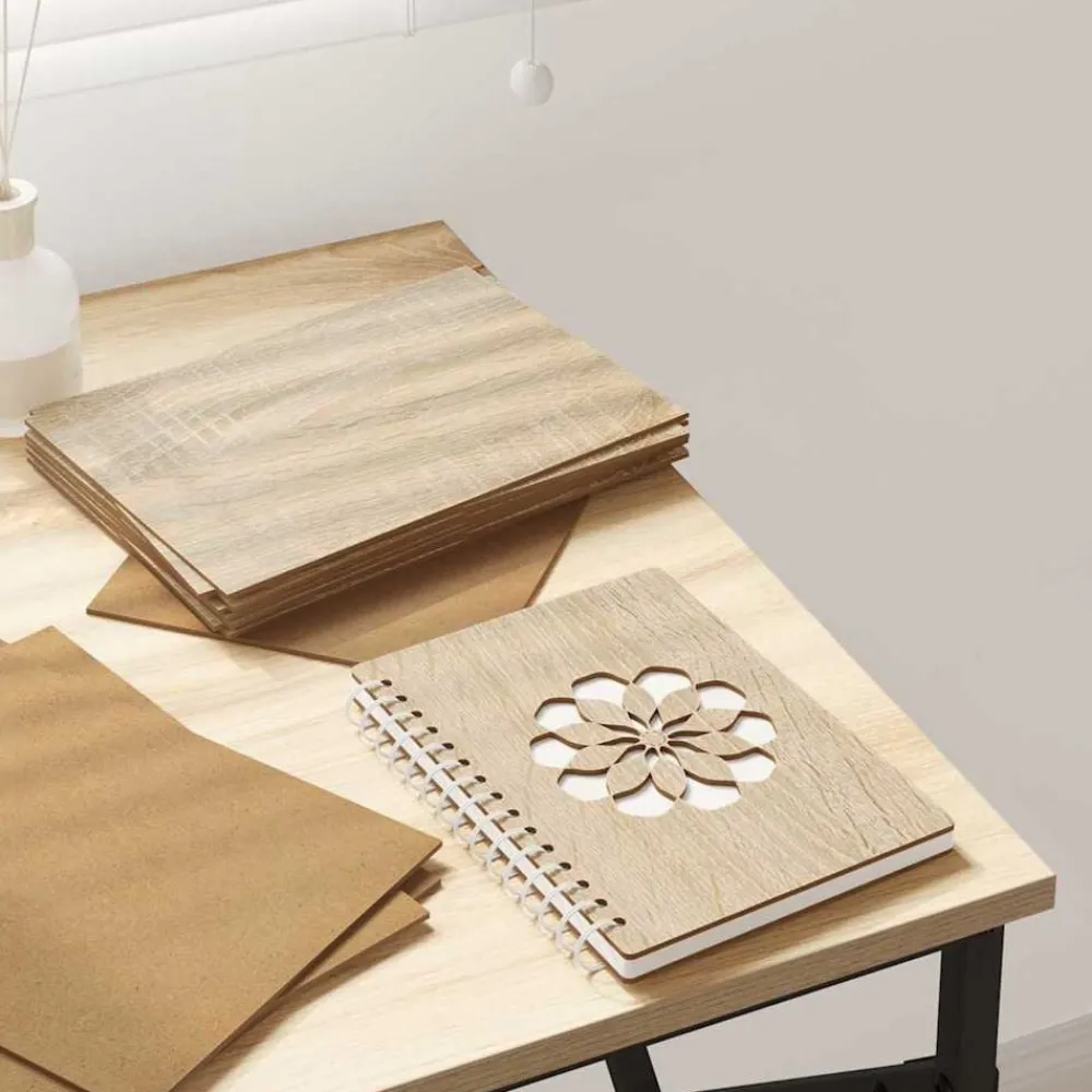 Arts & Loisirs-vidaXL Panneaux décoratifs 12 pcs Chêne Sonoma 21 x 30 x 0,27 cm Chêne sonoma