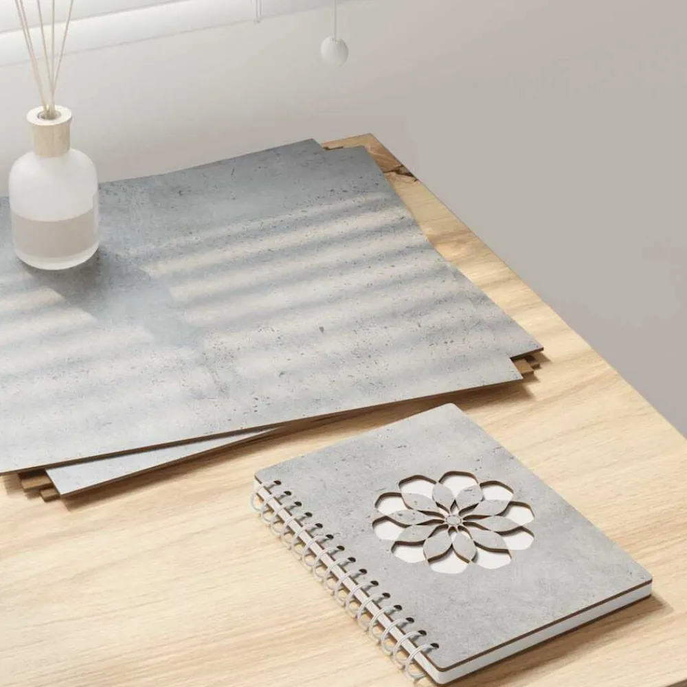 Arts & Loisirs-vidaXL Panneaux décoratifs 12 pcs 30 x 30 x 0,27 cm Gris béton