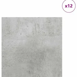 Arts & Loisirs-vidaXL Panneaux décoratifs 12 pcs 30 x 30 x 0,27 cm Gris béton