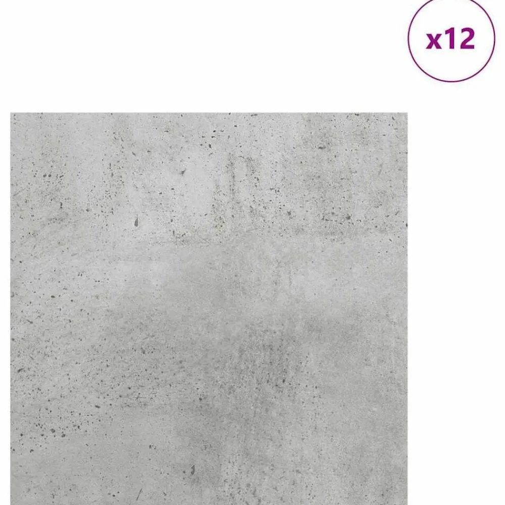 Arts & Loisirs-vidaXL Panneaux décoratifs 12 pcs 30 x 30 x 0,27 cm Gris béton