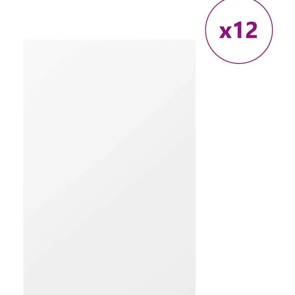 Arts & Loisirs-vidaXL Panneaux décoratifs 12 pcs 40 x 60 x 0,27 cm Blanc