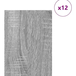 vidaXL Panneaux décoratifs 12 pcs Gris Sonoma 30 x 42 x 0,27 cm