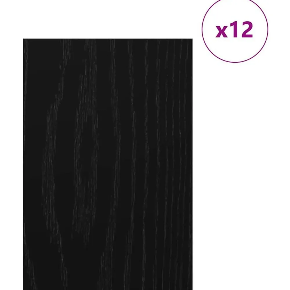 Arts & Loisirs-vidaXL Panneaux décoratifs 12 pcs Chêne noir 40 x 60 x 0,27 cm Chêne noir